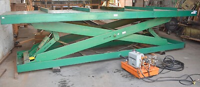 #ad Electric Hydraulic powered 8000 LBS. scissor lift table 16ft x 4ft $9900.00