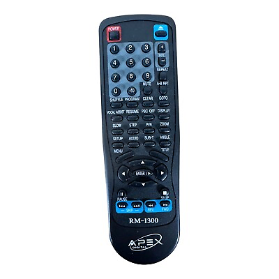 #ad #ad Apex RM 1300 Replacement Remote Control Black Has Been Tested $10.01