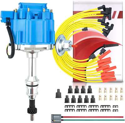 #ad HEI Ignition Distributor 65K Volt amp; Spark Plug Wire amp; Free Pigtail Wiring Harnes $122.99