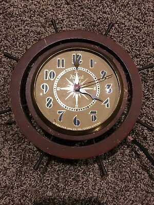 #ad #ad Vintage Retro Admiral Nautical Themed Clock does not work Parts $7.49
