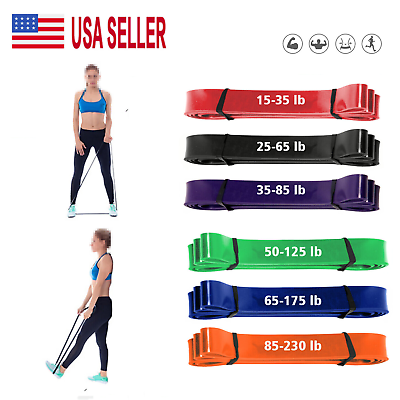 #ad Heavy Duty Resistance Bands Loop Strength Pull Up Gym Training Fitness Exercise $5.09