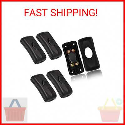 #ad #ad 5 Pcs Inline Switch Cord Appliance Black Switch Button ON Off for Lamp Rated $15.39