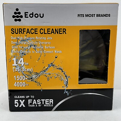 #ad EDOU 14 Inch Pressure Washer Surface Cleaner Power Washer Accessory with Wheel $98.99
