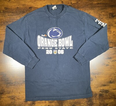 #ad #ad Alstyle Men’s Long Sleeve T Shirt 2006 Orange Bowl Penn State 2006 Large $9.85