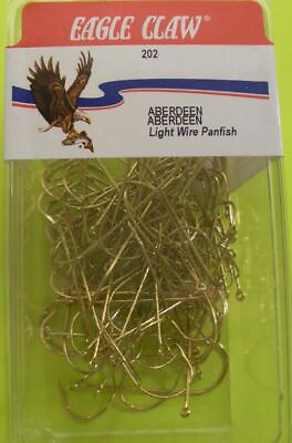 #ad #ad Eagle Claw 202 #2 0 100Ct Gold Aberdeen Hooks $14.91