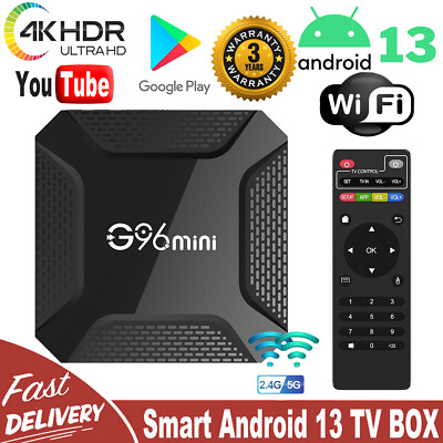 #ad Android 13.0 Smart TV Box 4K HDMI Quad Core HD 2.4G 5G WIFI Media Stream Player $20.99