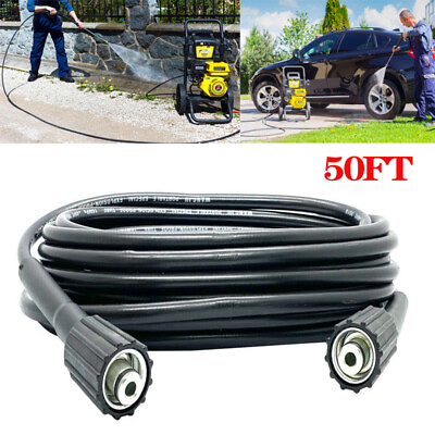 #ad High Pressure Washer Hose 50FT M22 Power Washer Extension Tube for Washing Gun $26.90