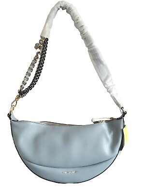 #ad Marc Jacobs Hobo Bag Women#x27;s The Eclipse Blue Leather Mix Metal NWT $299.99