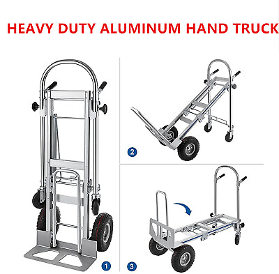 3IN1 Heavy Duty Aluminum Hand Truck Stair Climber Folding Dolly Convertible Cart $78.90