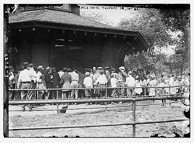 #ad Milk House Tompkins Sq.; hot day c1900 Large Old Photo AU $8.50