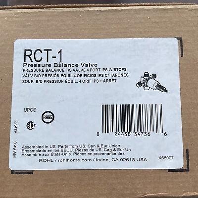 #ad ROHL RCT 1 1 2 in. Pressure Balance Rough In Valve without Diverter $99.00