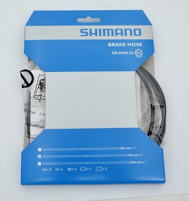 #ad #ad Shimano Hydraulic Bike Disc Brake Hose SM BH90 SS Black 1700mmn New $28.90