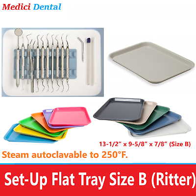 #ad #ad Dental Set Up Tray B Tray Flat B Ritter 13½quot; x 9⅝quot; x ⅞quot; Autoclavable to 250F $9.99