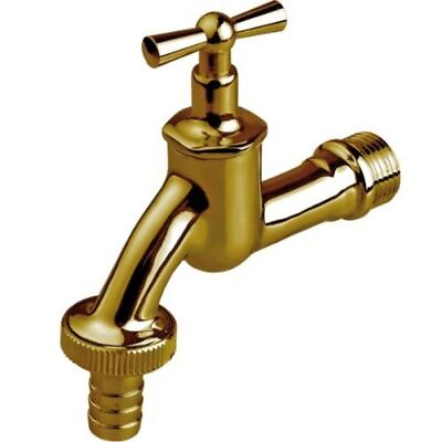 #ad 1 2quot; 3 4quot; Inch BSP Garden Tap Brass Chrome Plated Outdoor Valve Nice Looking GBP 14.99
