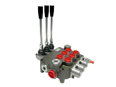 #ad 3 Spool Hydraulic Directional Control Valve Open Center 21 GPM 3600 PSI NEW $282.00