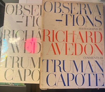 #ad Richard AVEDON Truman Capote OBSERVATIONS 1st Edition 1959 W Slipcase $129.99