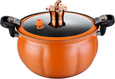 #ad Micro Pressure Cooker Maifan Stone Soup Pot Pumpkin Shaped Non Stick Pot 8L Mult $109.88