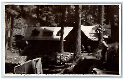 #ad Wisconsin WI Postcard RPPC Photo Marbel Caves Hotel Forest Scene c1905 Antique $29.95