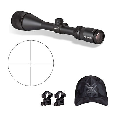 #ad Vortex Crossfire II 4 12x50 AO Riflescope with 1 In Rings and Hat $199.99