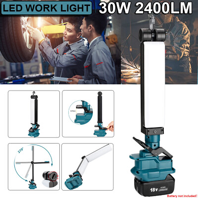 #ad 2400LM 30W LED Work Light for Makita 18V LXT Li ion Battery Outdoor Flashlight $55.79