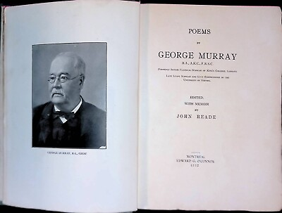 #ad #ad INSCRIBED VINTAGE quot;POEMS BY GEORGE MURRAYquot; BY GEORGE MURRAY 1ST EDITION 1912 $19.99
