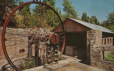 #ad North Star Mine Grass Valley California Pelton Wheel Vintage Chrome Postcard $9.95