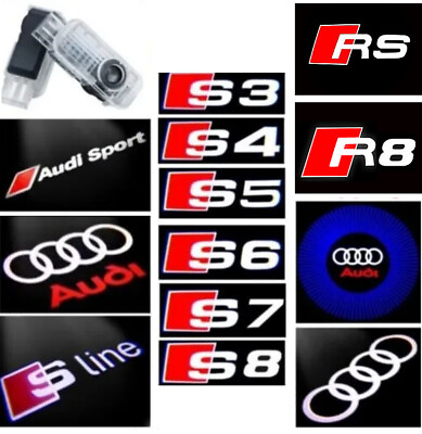 #ad New AUDI Door Logo Lights LED Laser Ghost Shadow Projector Courtesy S3 6 R8 Q7 A $16.88