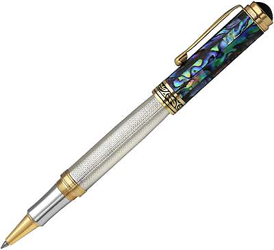#ad Xezo Maestro 925 Sterling Silver amp; Sea Shell Rollerball Pen w Gold. LE Serial $155.00