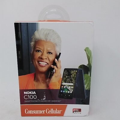 #ad Consumer Cellular Nokia C100 32GB Blue TA 1484 Android Smartphone No Contract $17.99