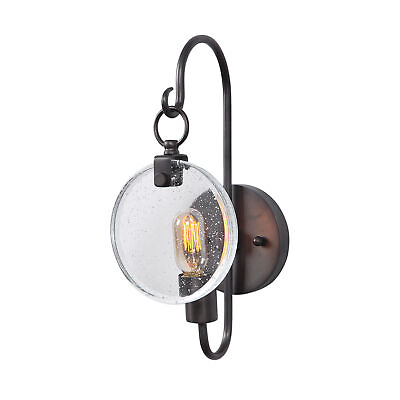 #ad Retro Industrial Head Lamp Wall Sconce 1 Light Mid Century Modern Bronze Glass $369.60