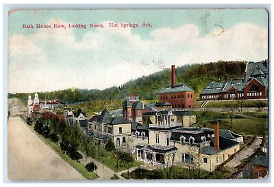 #ad c1910#x27;s Bath House Row Looking North Building Hot Springs Arkansas AR Postcard $9.95