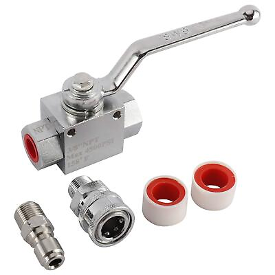 #ad #ad Stainless Steel High Pressure Washer Ball Valve Kit for Power Washer Hose 3 ... $40.04