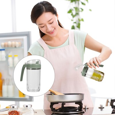#ad Oil Container for Kitchen Cooking Cruet Can Dispenser Pressure Handle Acrylic $11.88