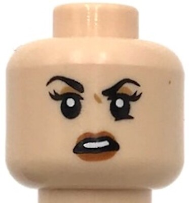 #ad Lego New Light Nougat Minifigure Head Dual Sided Female Eye Shadow Part $2.99