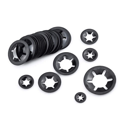 #ad 340Pcs Internal Tooth Star Lock Spring Quick Washer Push on Speed Nut Assortment $10.99