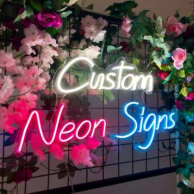 #ad Custom Neon Signs LED Neon Night Light for Wedding Bride Room Wall Decor Bar Pub $8.18