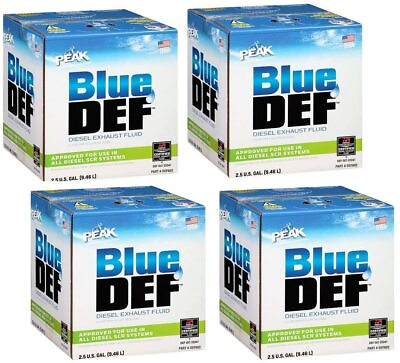 BlueDEF Diesel Exhaust Fluid Synthetic Urea Deionized Water 2.5 Gallon 4 Pack $104.99