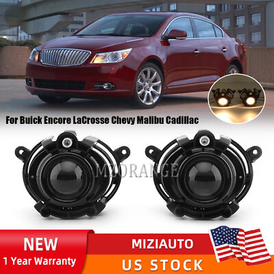 #ad Pair Fog Light For Buick Encore LaCrosse Chevy Malibu Cadillac Replacement Lamp $23.92