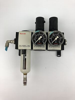 #ad Rexroth Pneumatic Pressure System with Gauges and Lubricator AS2 RGS G038 GAN $170.00