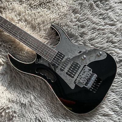 #ad Factory Black Electric Guitar HSH Pickups FR Bridge Fretboard Inlay Maple Neck $259.47