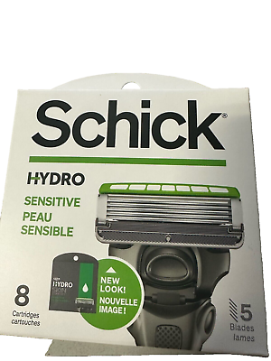 #ad #ad Schick Hydro 5 SENSITIVE Refill Razor Blade 8 Cartridges NEW IN BOX $14.99