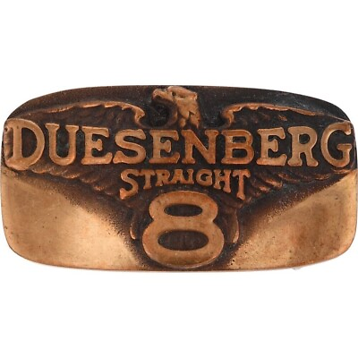 #ad Bronze Duesenberg Engine Cord Auburn Show Classic Car 1970s Vintage Belt Buckle $135.00