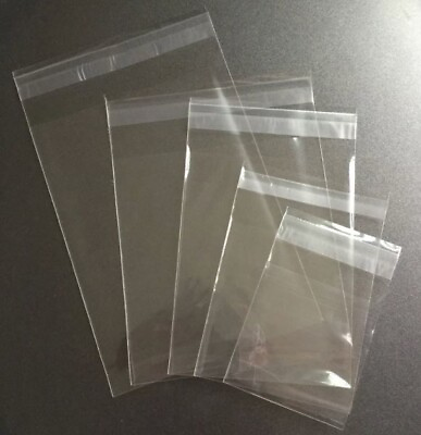 #ad Clear Resealable Recloseable Self Seal Adhesive Cello Lip Tape Poly Plastic bags $6.49