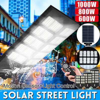 #ad Solar Street Light Outdoor Commercial 720000lm Ip65 Waterproof Garden Fence Yard $109.59