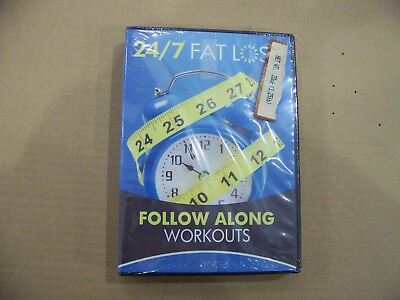 #ad 24 7 FAT LOSS: FOLLOW ALONG WORKOUTS 8 Disc DVD Set Like New Free Hamp;S $7.45