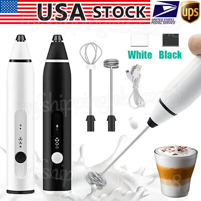 #ad 2 in 1 Electric Milk Frother Drink Foamer Whisk Mixer Stirrer Coffee Egg Beater $10.87
