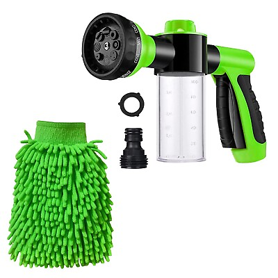 Foam Sprayer Gun Pressure Nozzle for Car Wash Watering Pet Shower with Glove $11.99