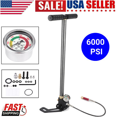 6000PSI High Pressure Pcp Hand Operated pump Hunting Three Stage Hand #ad $55.99