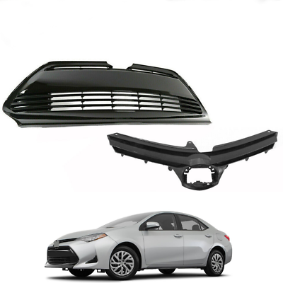 #ad For 2017 2018 2019 Toyota Corolla LE XLE Front Bumper Upper And Lower Grille $54.58
