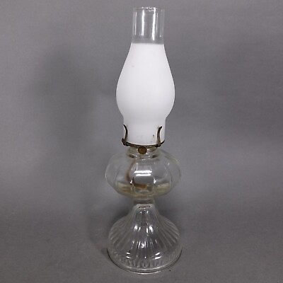 #ad Vtg White Flame Light Co Grand Rapids MI Oil Lamp Burner Open Pedestal Base 10quot; $59.99